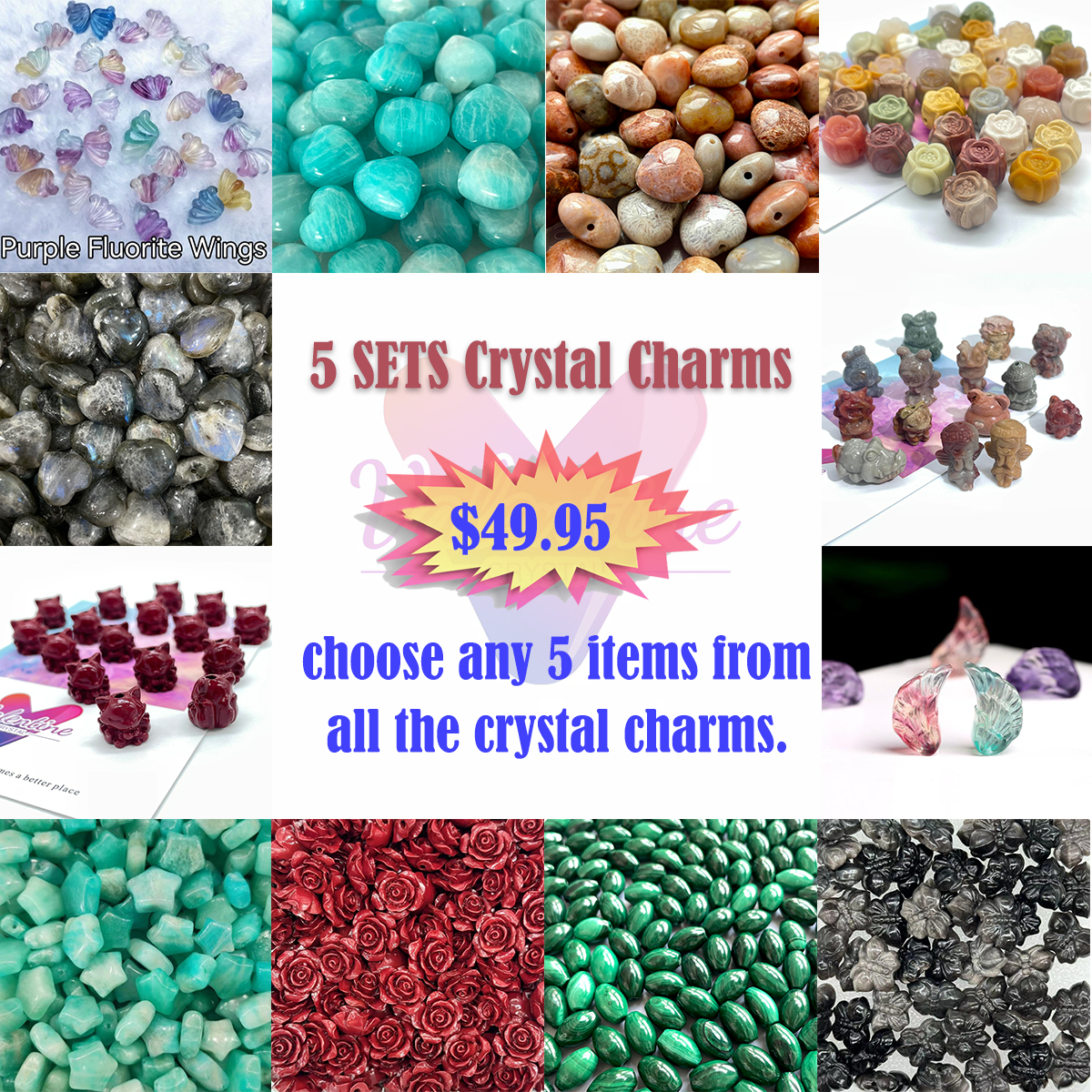 Crystal DIY Charms Crystal Carving