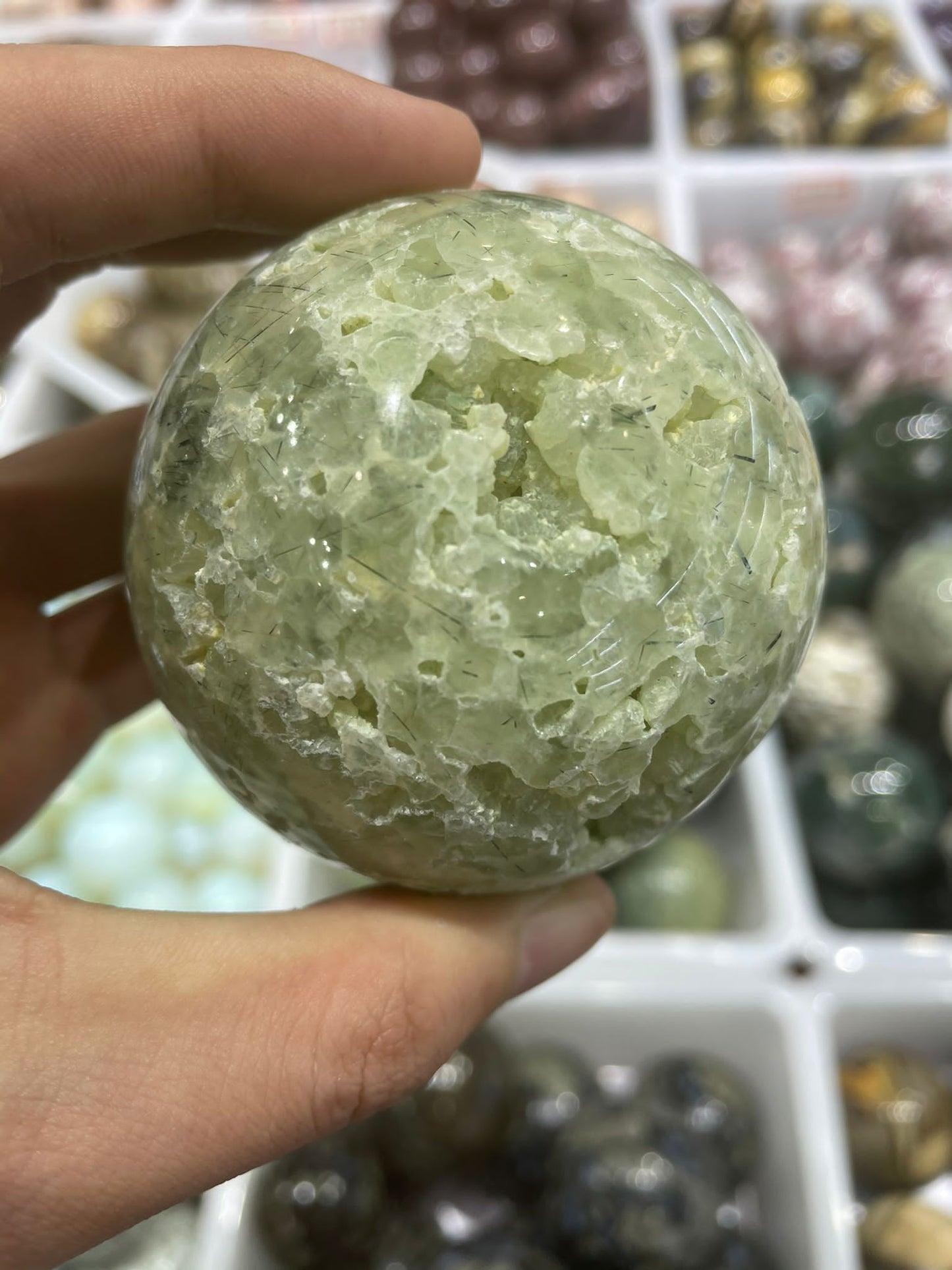 Prehnite sphere