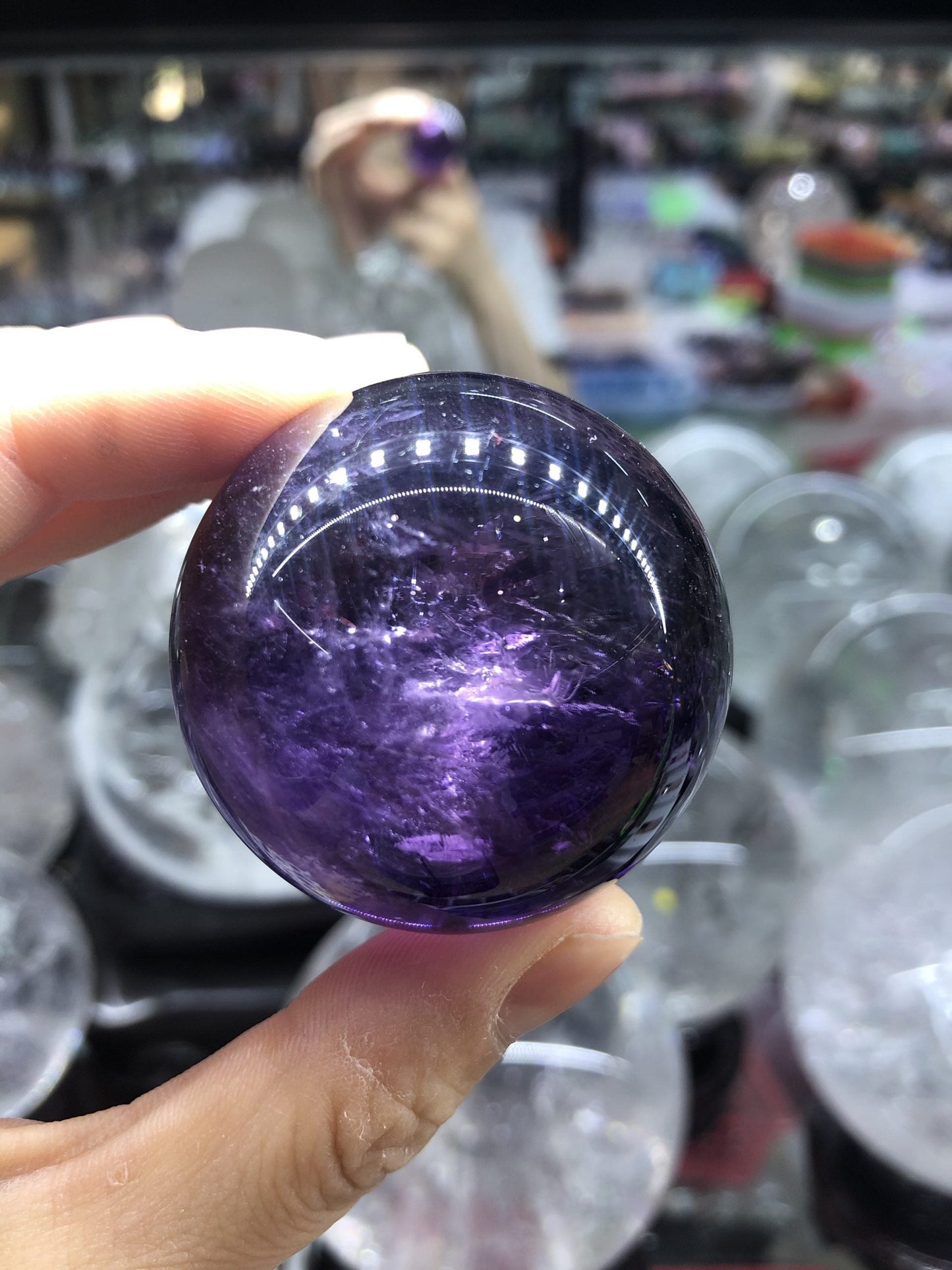 Ametrine sphere