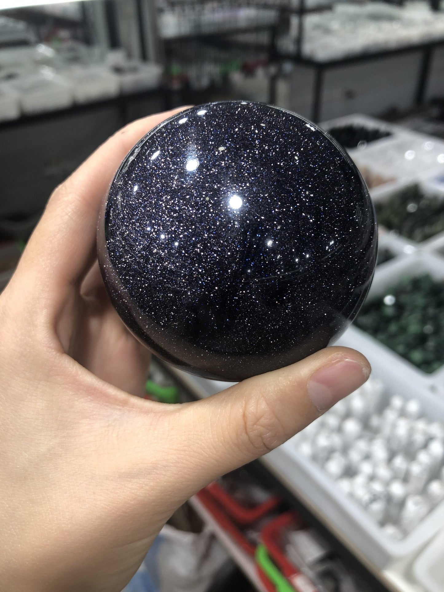 Blue sandstone sphere big