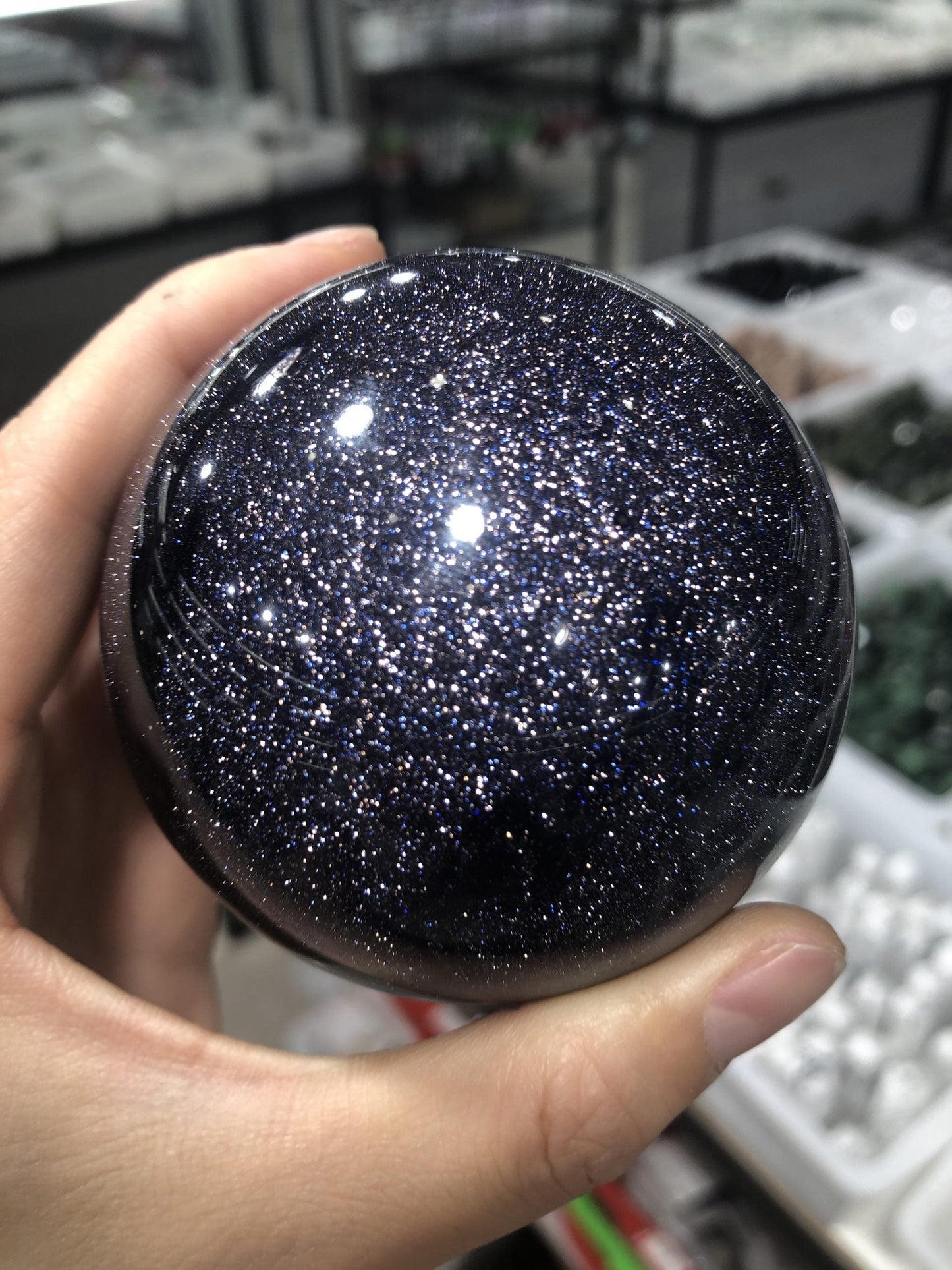 Blue sandstone sphere big