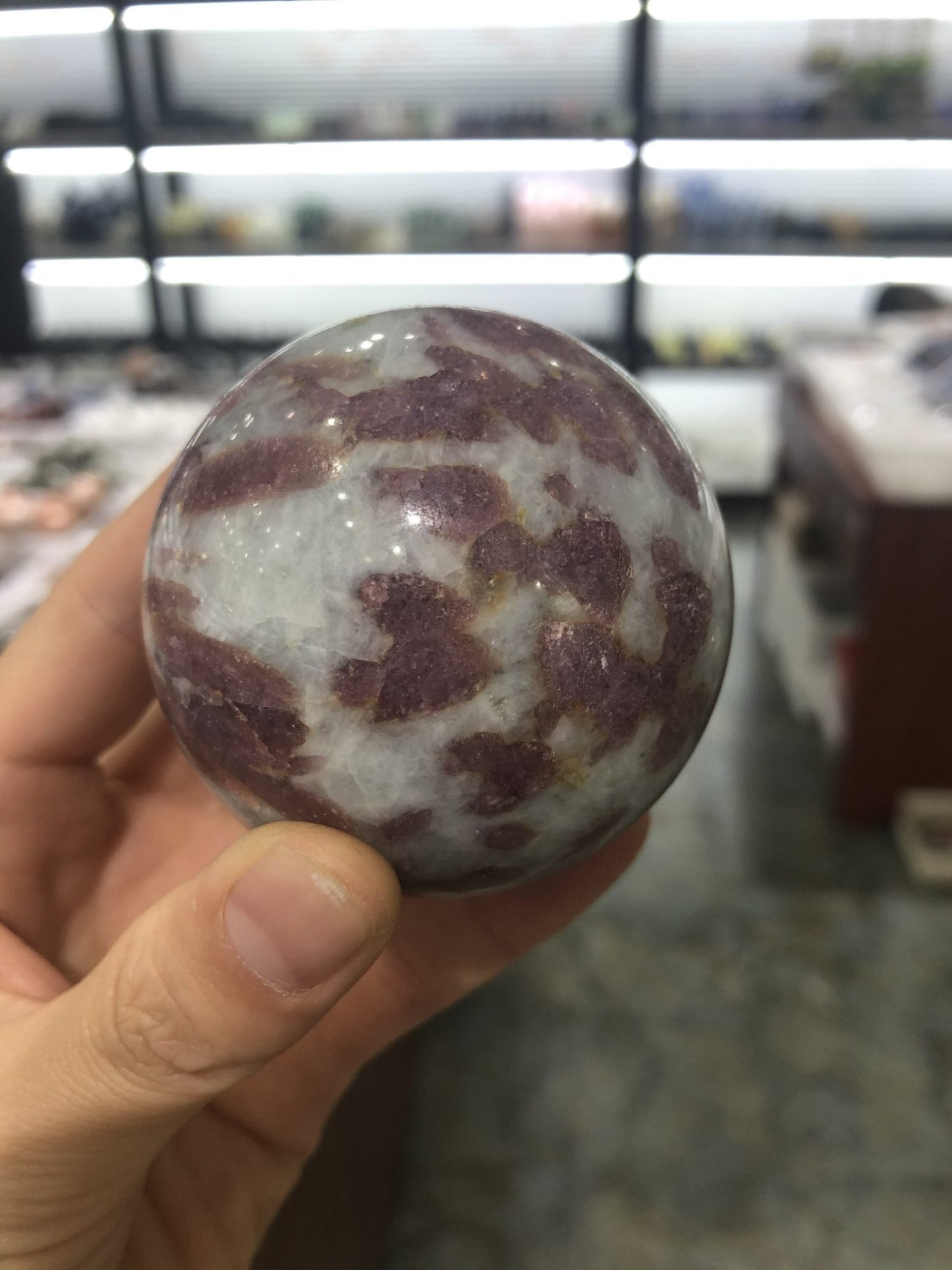 Pink tourmaline sphere