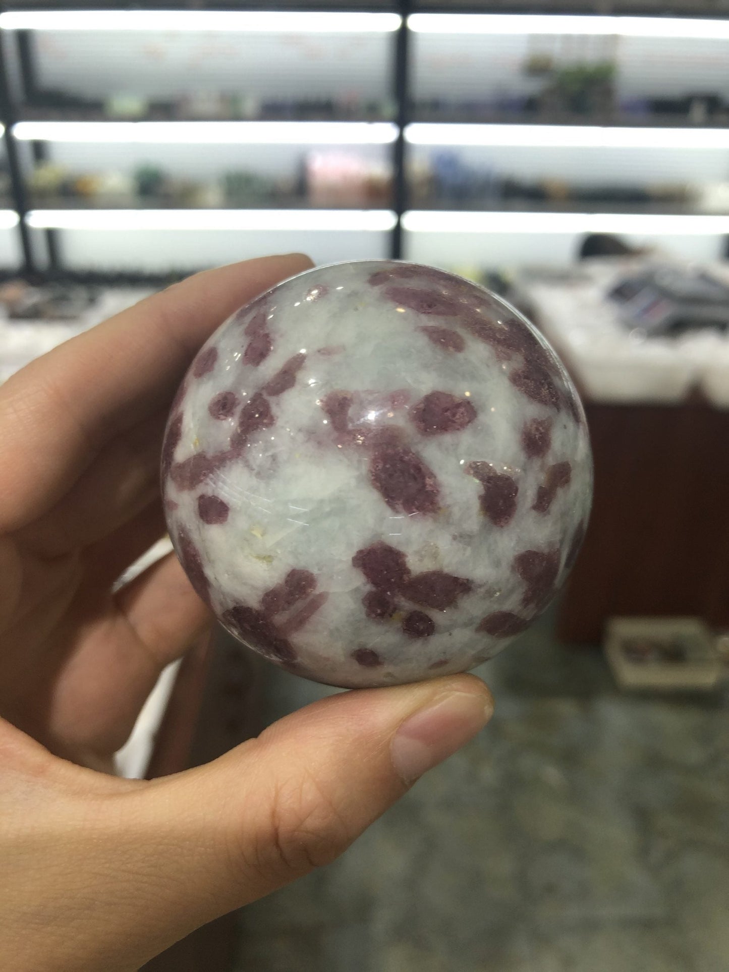 Pink tourmaline sphere